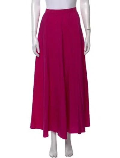 Pre-owned Neiman Marcus Silk Long Skirt In Purple
