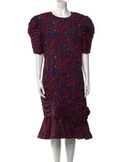 Pre-owned Neiman Marcus Silk Midi Length Dress In Black