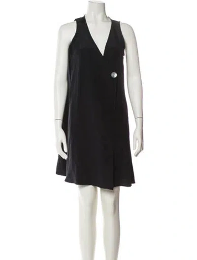 Pre-owned Neiman Marcus Silk Mini Dress In Black