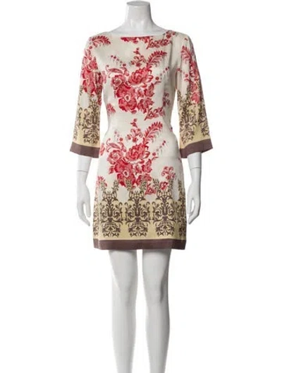 Pre-owned Neiman Marcus Silk Mini Dress In Multi