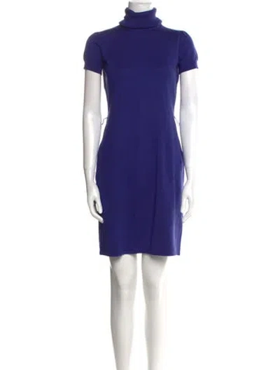 Pre-owned Neiman Marcus Silk Mini Dress In Purple