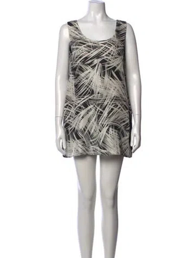 Pre-owned Neiman Marcus Silk Mini Dress In White