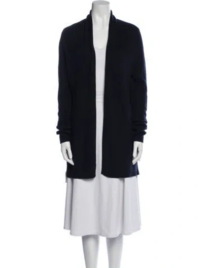 Pre-owned Neiman Marcus Silk Open Front Sweater W/ Tags In Black