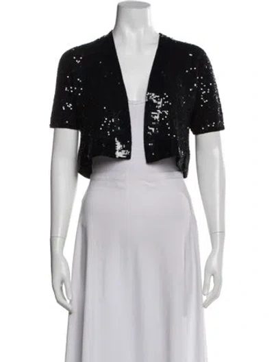 Pre-owned Neiman Marcus Silk Open Front Sweater In White