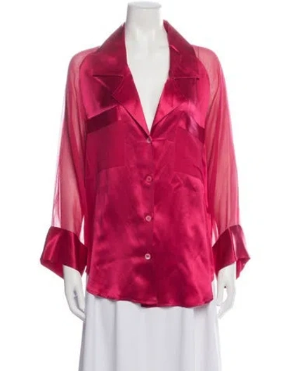 Pre-owned Neiman Marcus Silk Pajamas In Pink