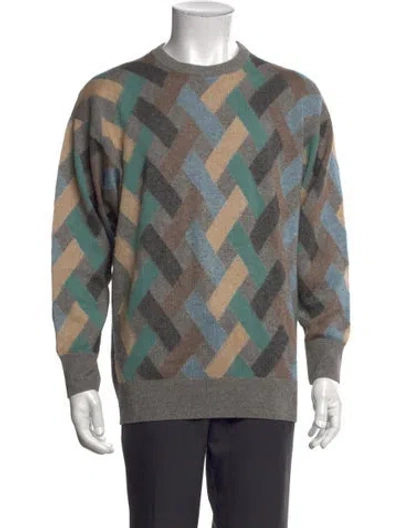 Pre-owned Neiman Marcus Silk Patterned Pullover In Multicolor