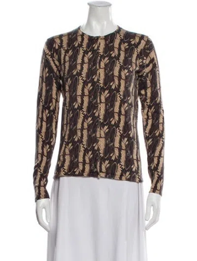 Pre-owned Neiman Marcus Silk Patterned Top In Multi