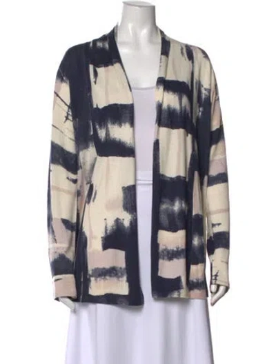 Pre-owned Neiman Marcus Silk Printed Sweater In Neutrals