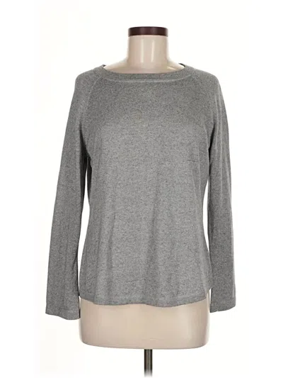 Pre-owned Neiman Marcus Silk Pullover Sweater In Gray