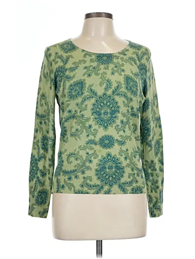 Pre-owned Neiman Marcus Silk Pullover Sweater In Green