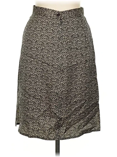 Pre-owned Neiman Marcus Silk Skirt In Brown