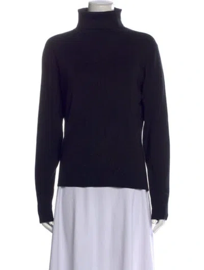 Pre-owned Neiman Marcus Silk Turtleneck Top In Blue