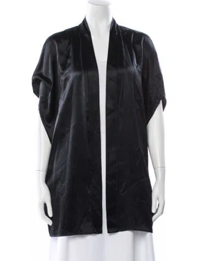 Pre-owned Neiman Marcus Silk Vest In Black