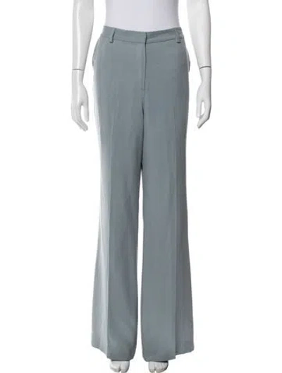 Pre-owned Neiman Marcus Silk Wide Leg Pants In Blue