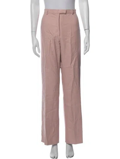 Pre-owned Neiman Marcus Silk Wide Leg Pants W/ Tags In Pink