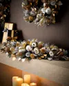 Neiman Marcus Silver And Gold Mantel Garland, 46" In Multi