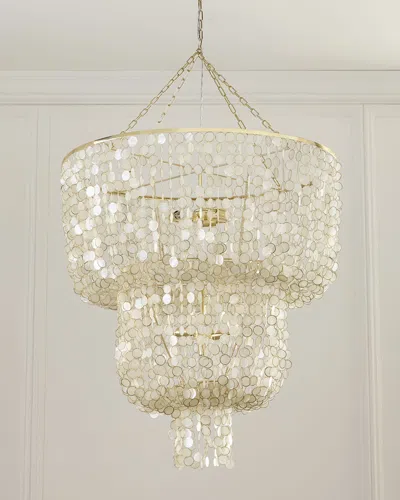 Neiman Marcus Simone 39" 4-light Chandelier In Gold
