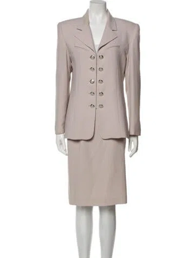 Pre-owned Neiman Marcus Skirt Suit In Neutral