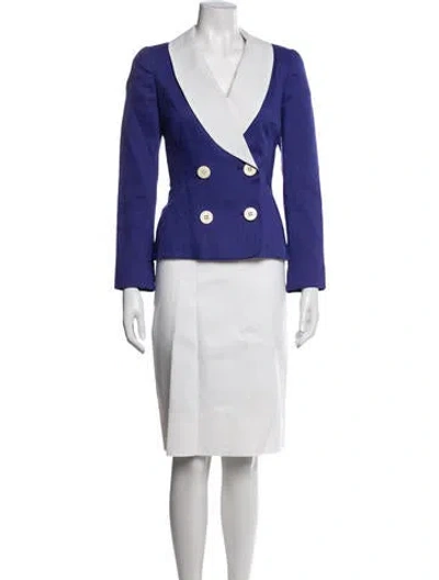 Pre-owned Neiman Marcus Skirt Suit In Neutrals