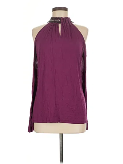 Pre-owned Neiman Marcus Sleeveless Blouse In Burgundy