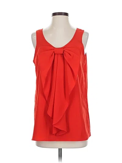 Pre-owned Neiman Marcus Sleeveless Blouse In Red