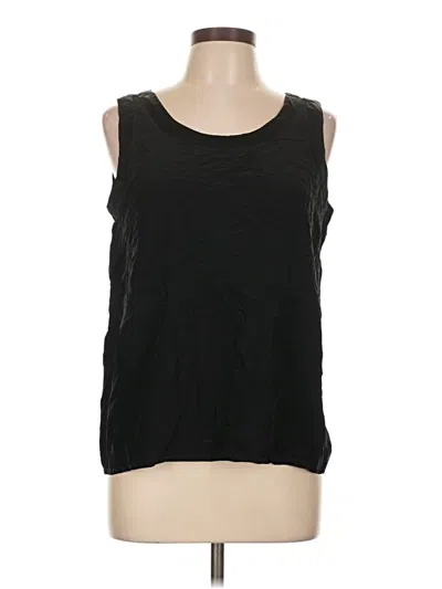 Pre-owned Neiman Marcus Sleeveless Top Black Scoop Neck Tops