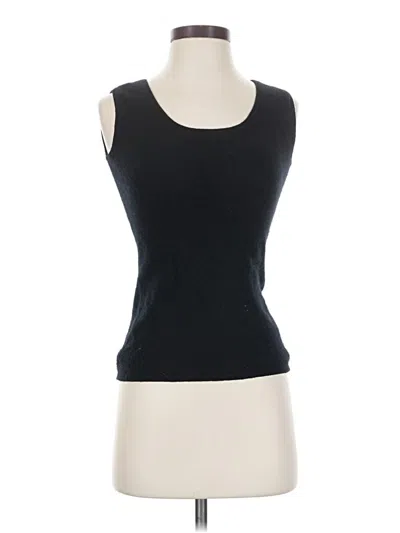 Pre-owned Neiman Marcus Sleeveless Top Black Scoop Neck Tops