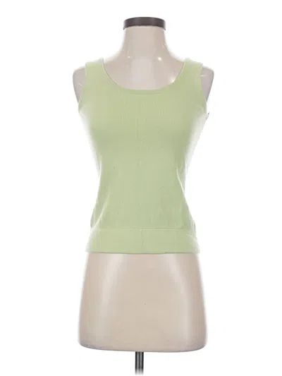 Pre-owned Neiman Marcus Sleeveless Top Green Scoop Neck Tops