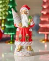 Neiman Marcus Small Candy Cane Santa In Red