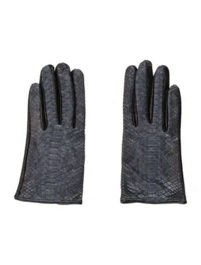 Pre-owned Neiman Marcus Snakeskin And Leather Gloves In Multi