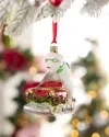 Neiman Marcus Snowbear On Sled Christmas Ornament In Multi