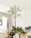 Neiman Marcus Snowflake Serenity Star Christmas Tree Topper In Silver