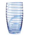 Neiman Marcus Spiral Juice Glasses, Set Of 4 In Blue