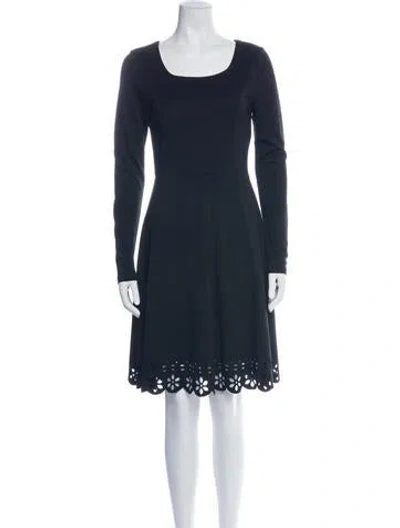 Pre-owned Neiman Marcus Square Neckline Midi Length Dress In Blue