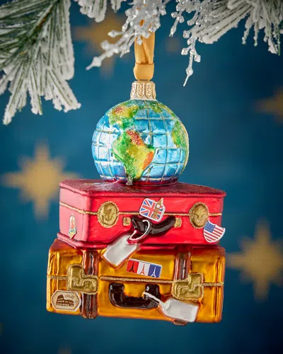 Neiman Marcus Stack Of Suitcases Christmas Ornament