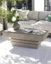 Neiman Marcus Stacked Outdoor Coffee Table In Gray