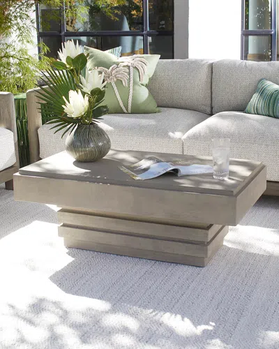 Neiman Marcus Stacked Outdoor Coffee Table In Neutral