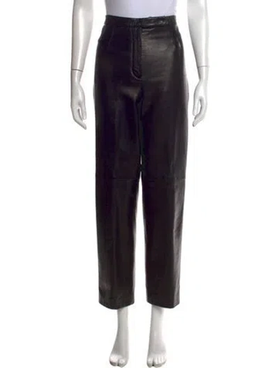 Pre-owned Neiman Marcus Straight Leg Pants In Black