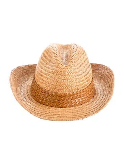 Pre-owned Neiman Marcus Straw Sun Hat. In Brown
