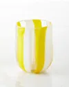 Neiman Marcus Stripe Tumbler In Yellow