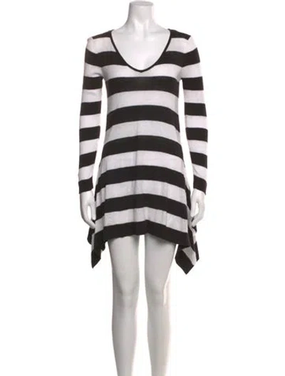 Pre-owned Neiman Marcus Striped Mini Dress In Multicolor