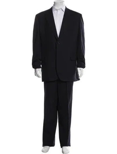 Pre-owned Neiman Marcus Striped Two-piece Suit In Black