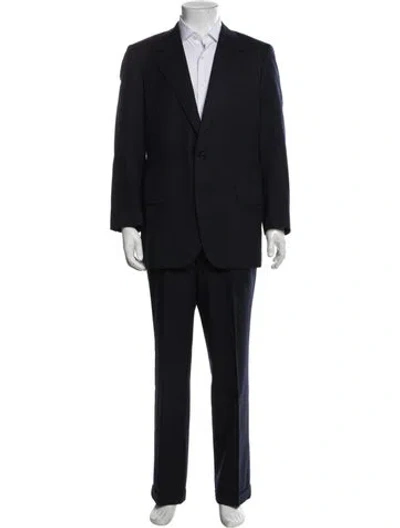 Pre-owned Neiman Marcus Striped Two-piece Suit In Blue