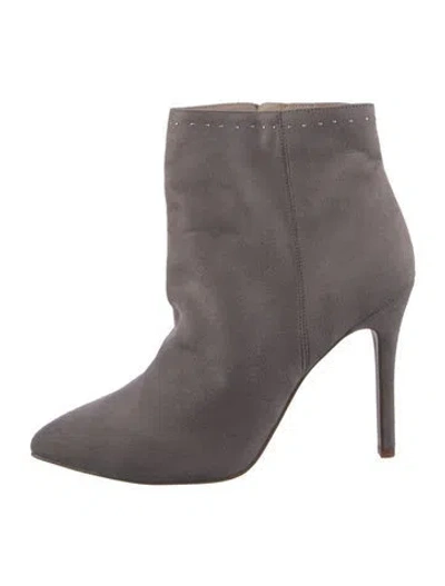 Pre-owned Neiman Marcus Suede Boots In Gray