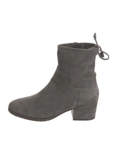 Pre-owned Neiman Marcus Suede Boots In Gray