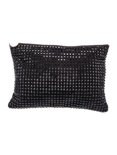 Pre-owned Neiman Marcus Suede Clutch In Black