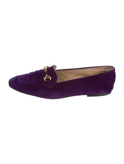 Pre-owned Neiman Marcus Suede Loafers In Purple