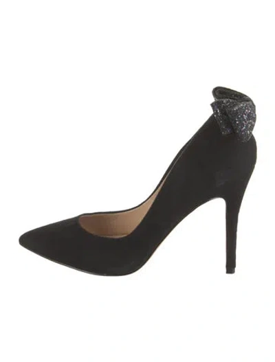 Pre-owned Neiman Marcus Suede Pumps In Black