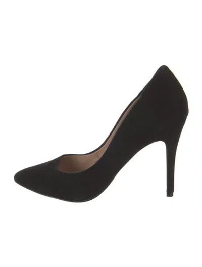Pre-owned Neiman Marcus Suede Pumps In Black