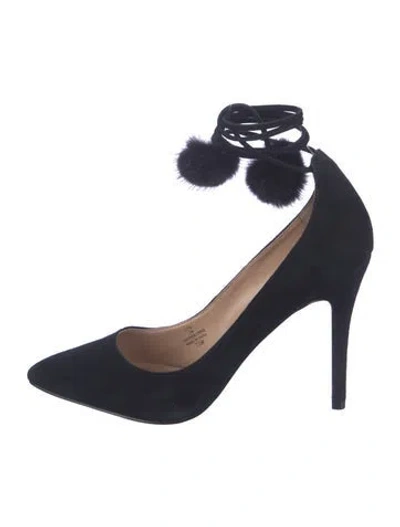 Pre-owned Neiman Marcus Suede Pumps In Blue